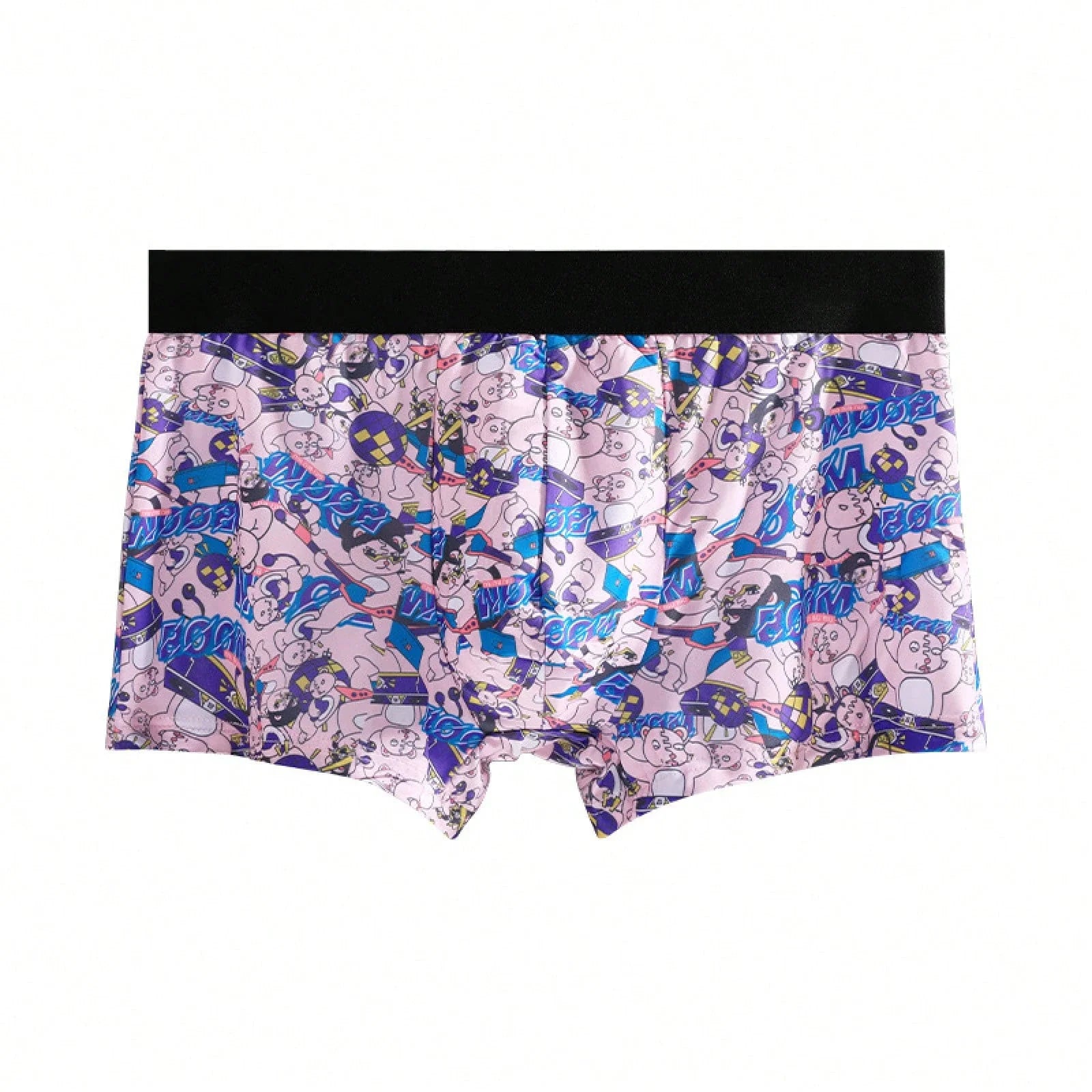 Mens Polyester Printed Boxer Shorts Breathable Summer Underwear